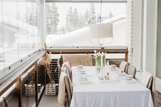 Lumon sunroom used as a dining area