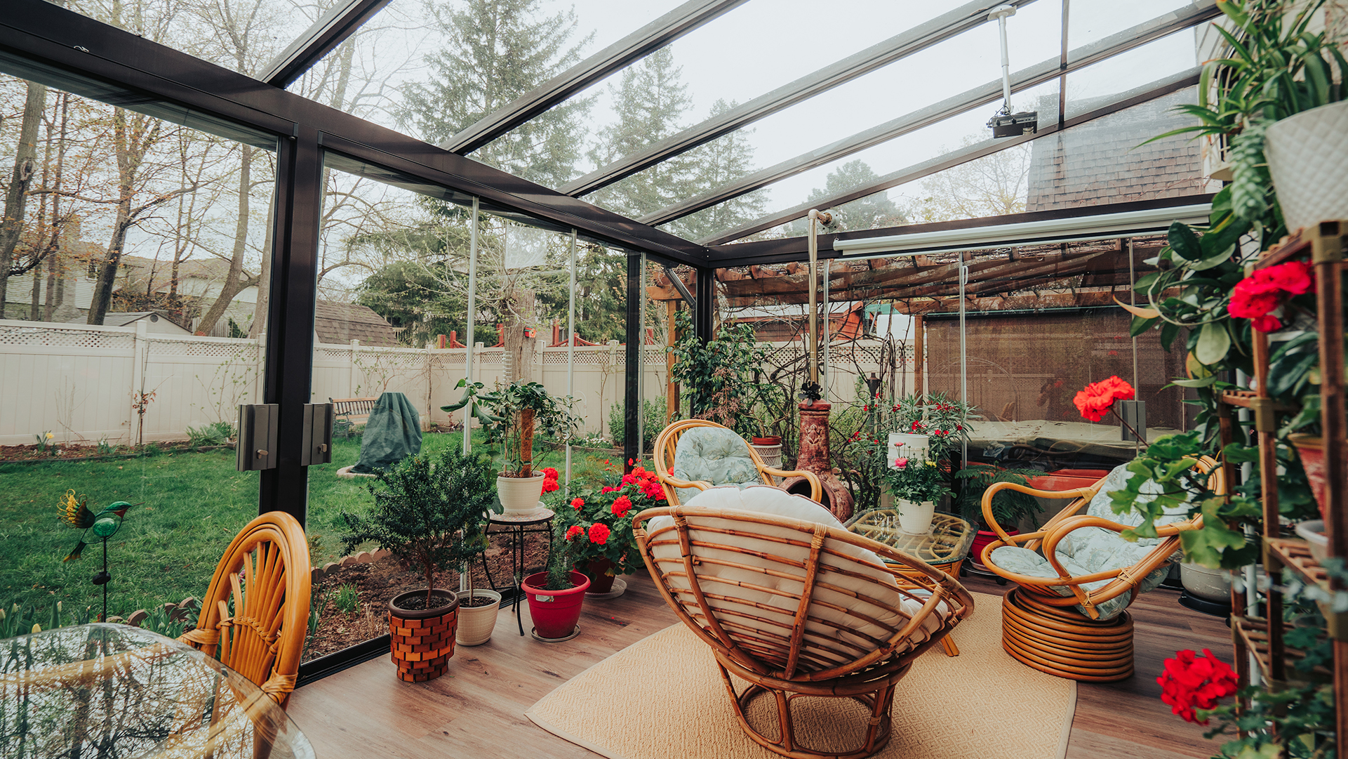 Well Lit image with a patio cover