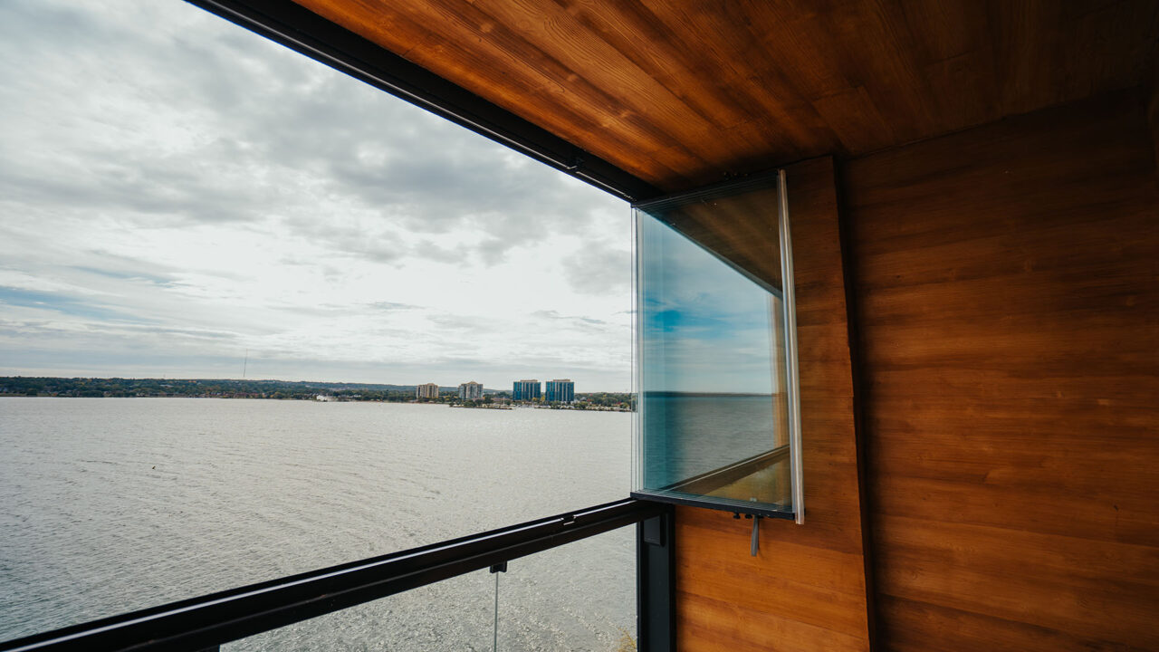 Balcony Glazing at Lakhouse in Barrie