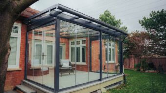 Sunroom addition as a deck enclosure