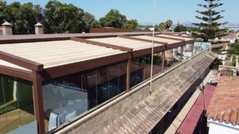 Iluminación en restaurantes para transformar las terrazas acristaladas